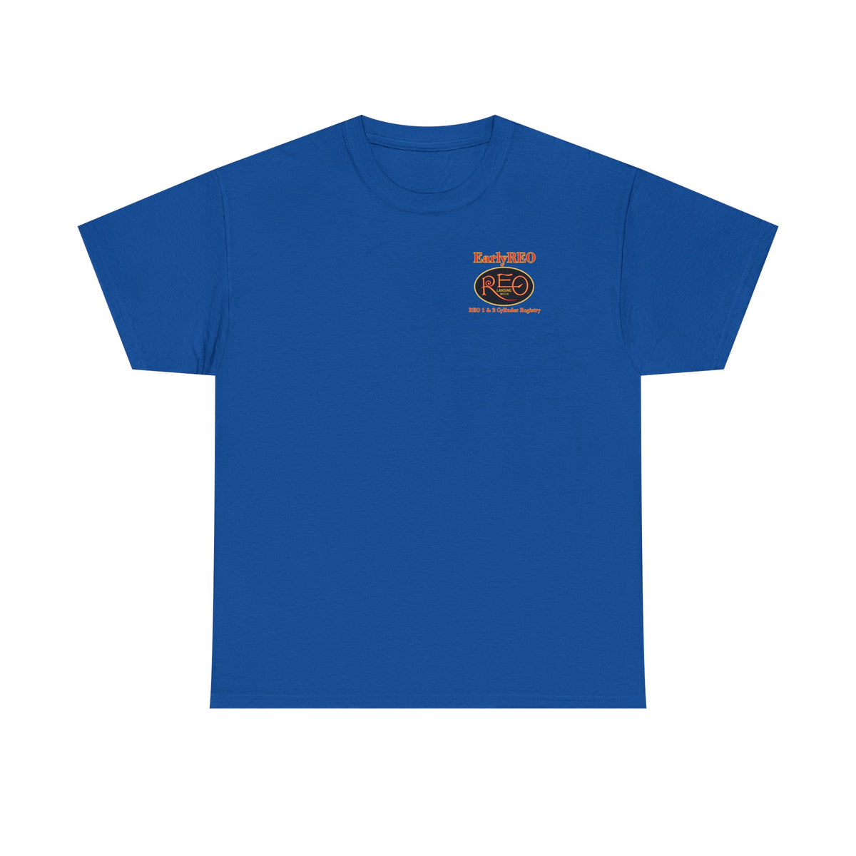 EarlyREO and REO 1 & 2 Cylinder Registry Logo Tee — Chest and Back Logos