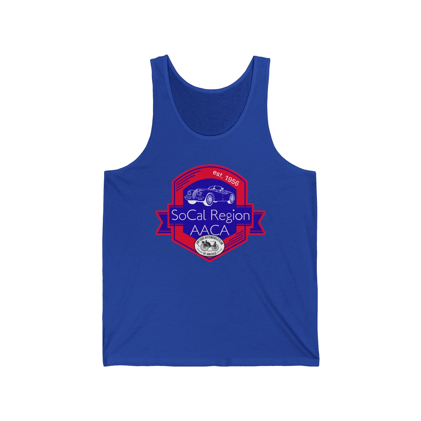 SoCal Region AACA Unisex Jersey Tank - Vintage Car Enthusiast Apparel