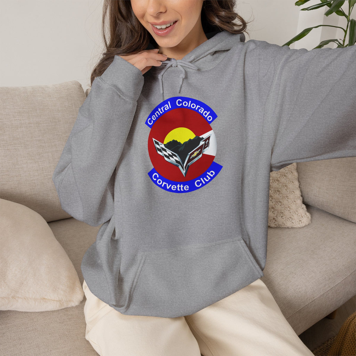 Central Colorado Corvette Club Screen Printed Hoodie Pullover