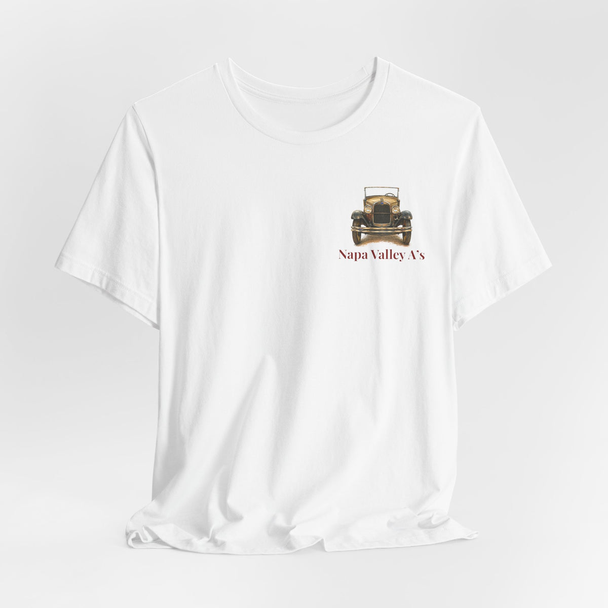 Napa Valley A's Tee — Small Front Logo and Large Back Logo