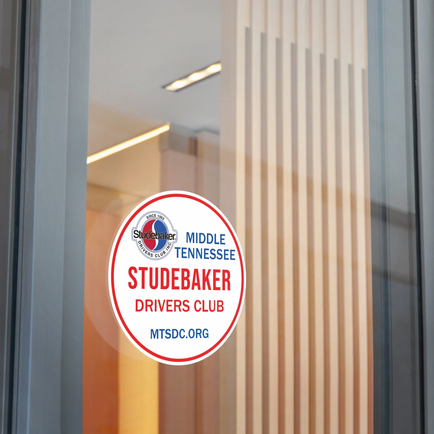Middle Tennessee Studebaker Drivers Club Chapter Vinyl Sticker — Great for Windshields!