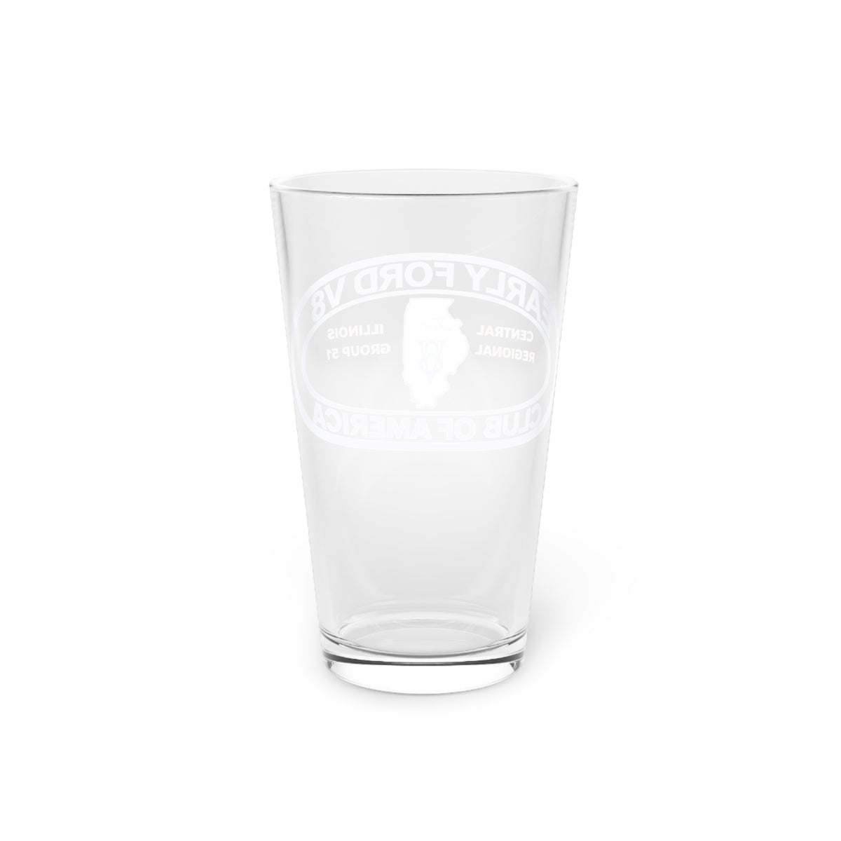 Central Illinois Early Ford V8 16oz Pint Glass