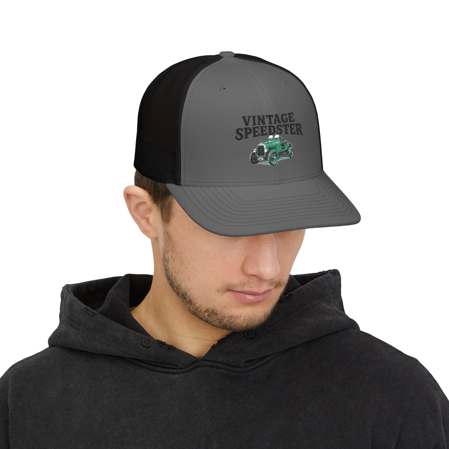 Vintage Speedster Snapback Trucker Hat — Richardson 112 snapback trucker Embroidered Cap