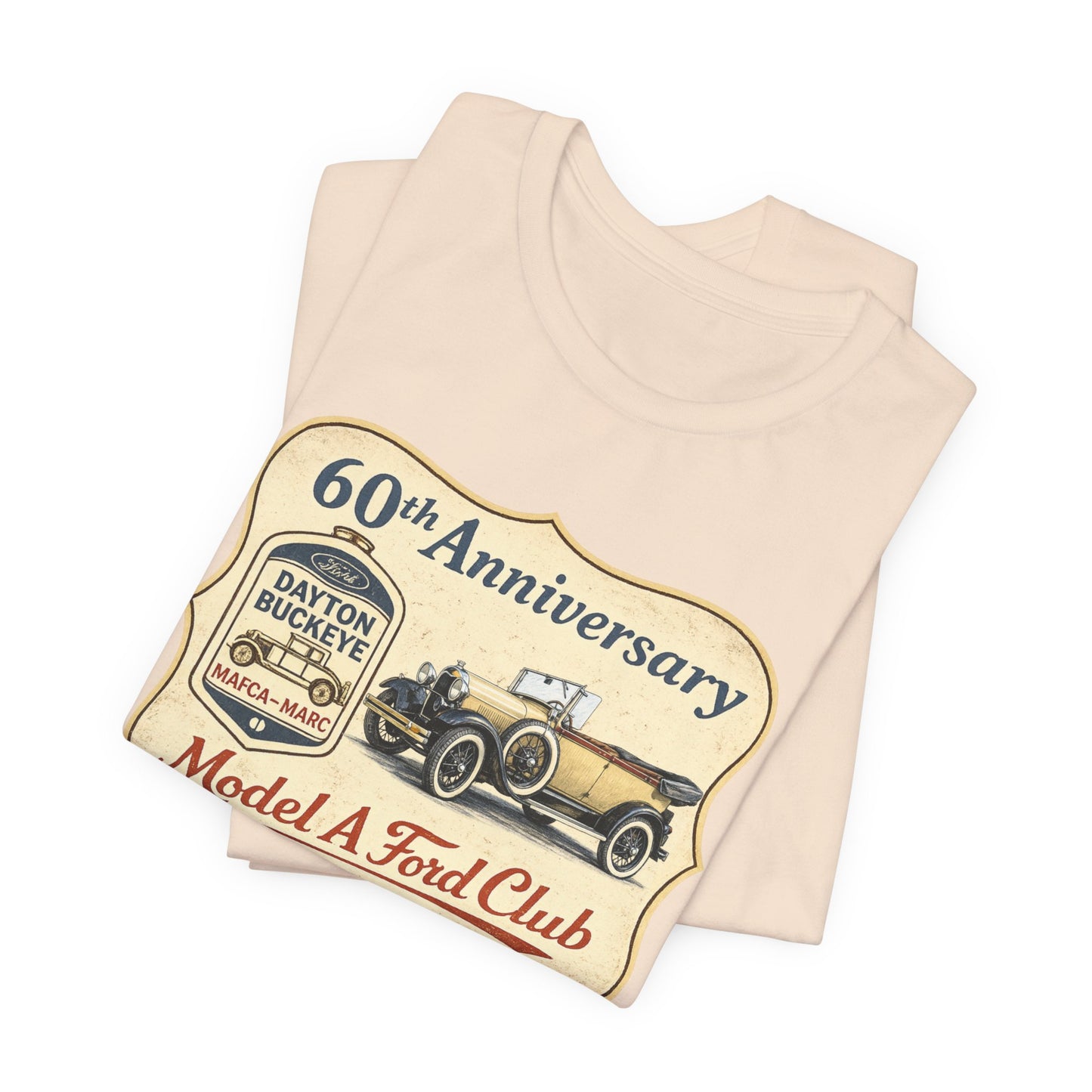 Dayton Buckeye Model A Ford Club 60th Anniversary T-Shirt (KS) - Vintage Car Tee