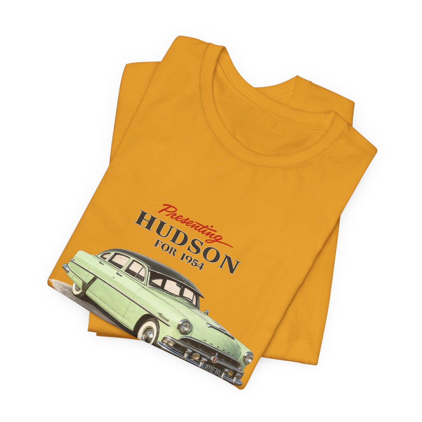 1954 Hudson Hornet Vintage Car Tee — Green Classic Automobile Graphic T-Shirt (RonR)