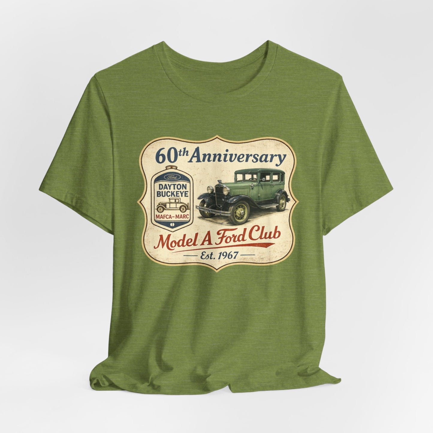 Dayton Buckeye Model A Ford Club 60th Anniversary Tee (SSG) - Vintage Classic Car Shirt