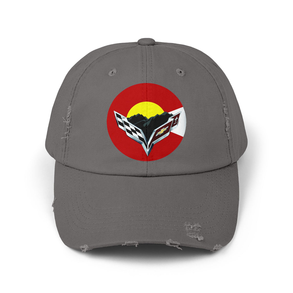 Central Colorado Corvette Club Distressed Cap — Direct to Film Printed