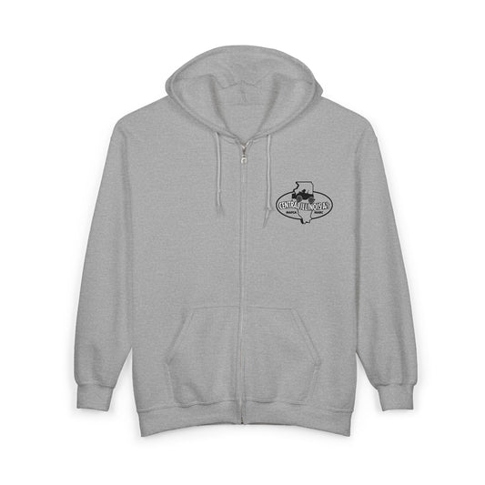 Central Illinois A's Hoodie — Printed Front and Back Logos