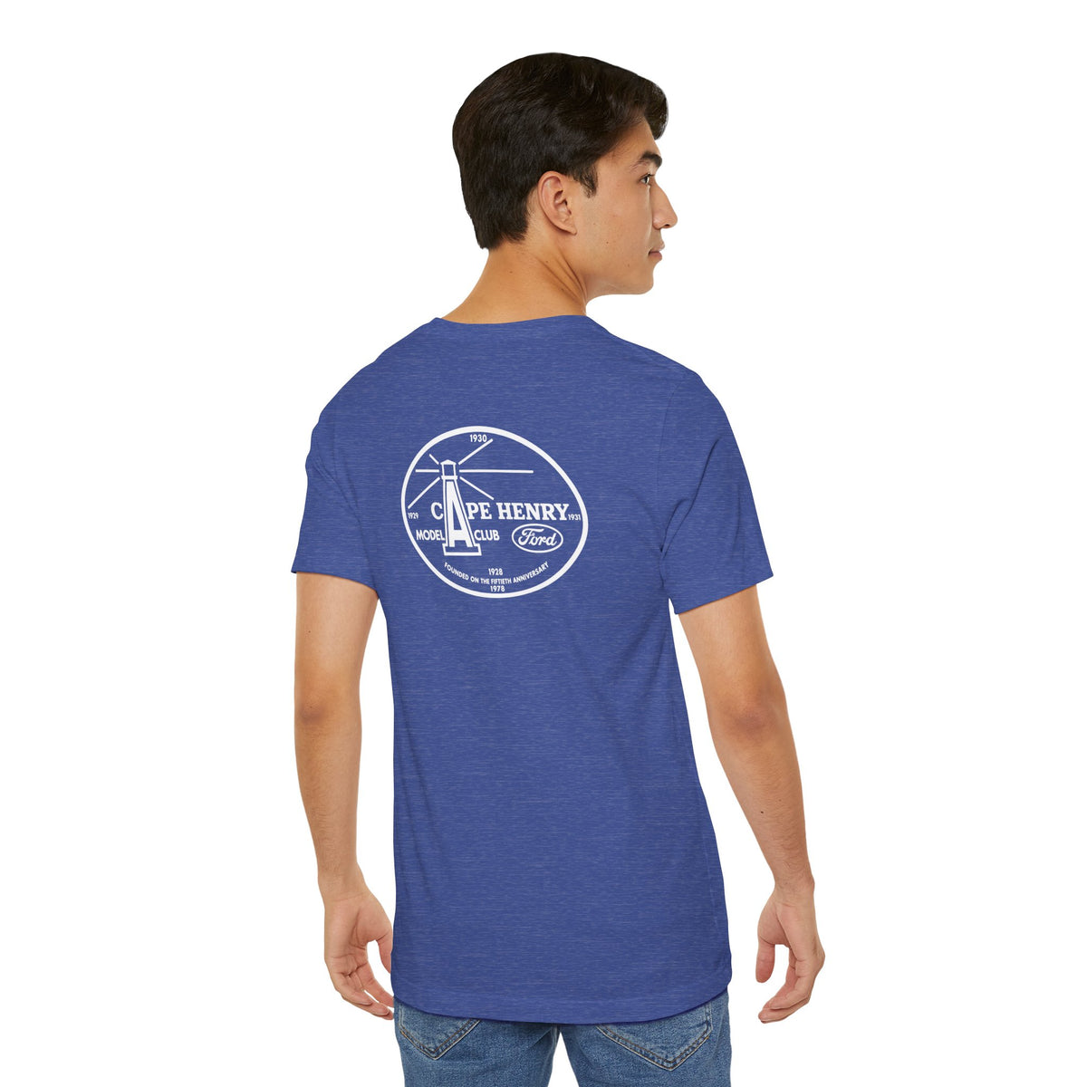 Cape Henry Model A Club Unisex Soft Short Sleeve Tee - Front and Back Logos