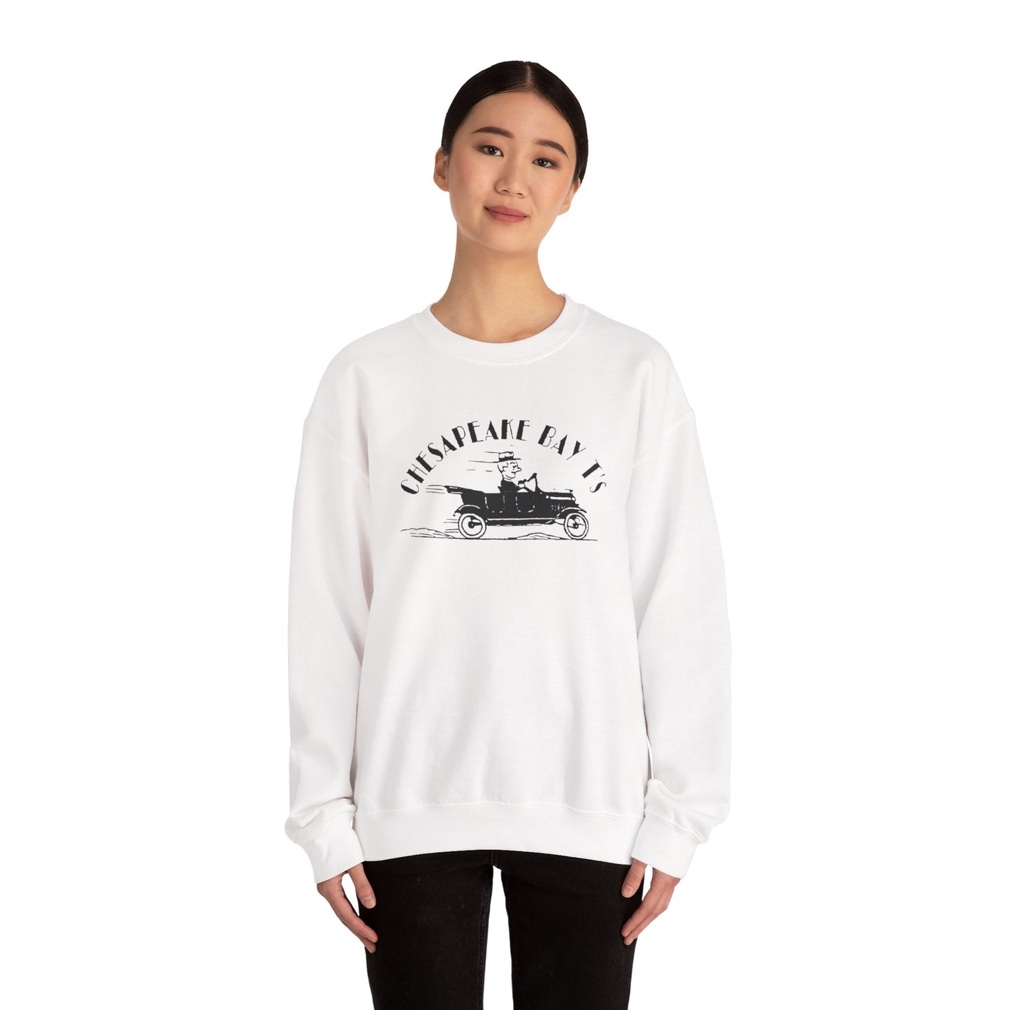 Chesapeake Bay T's Vintage Car Crewneck Sweatshirt