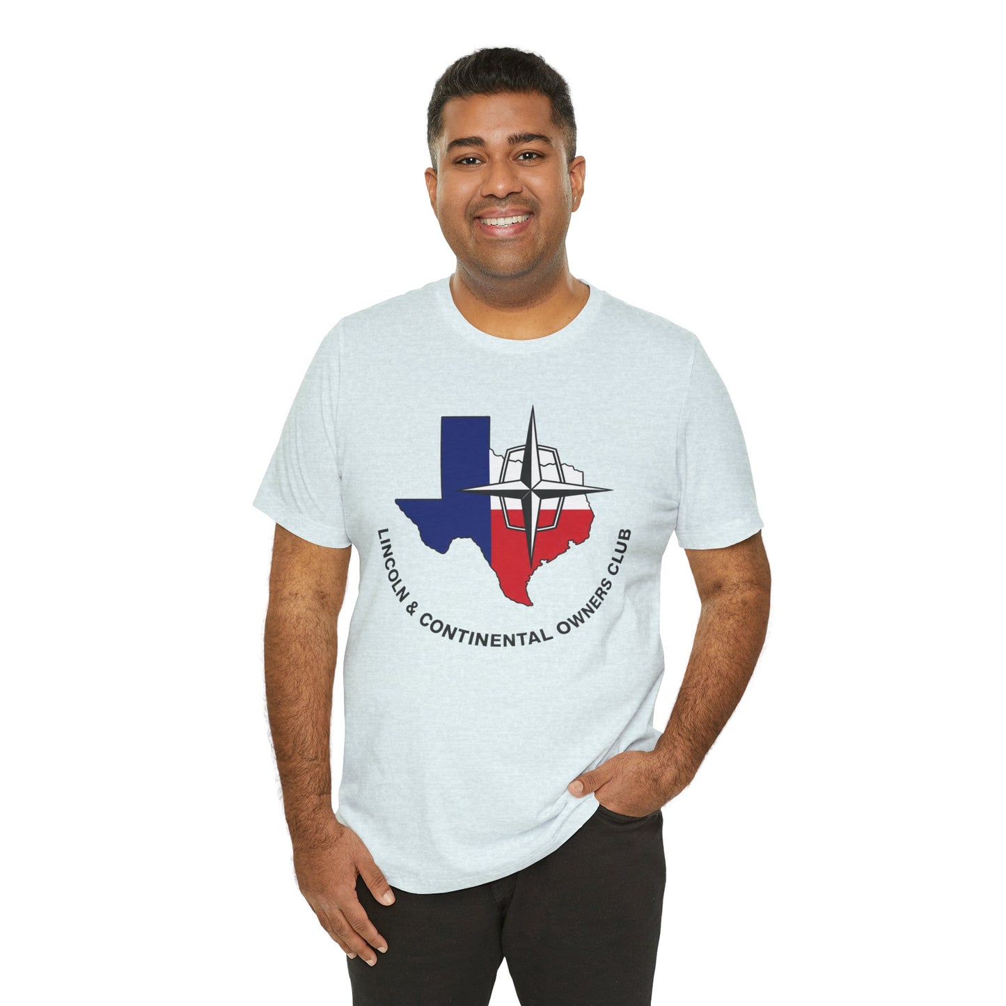 Lincoln & Continental Owners Club - Texas Gulf Coast Region T‑Shirt — Unisex Jersey Short Sleeve Tee