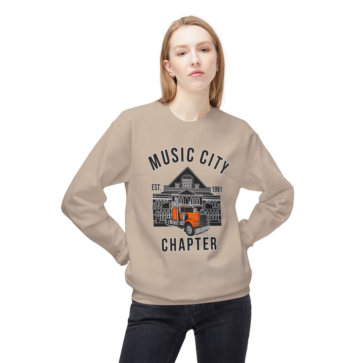 Music City Chapter ATHS — Unisex Midweight Softstyle Fleece Crewneck Sweatshirt
