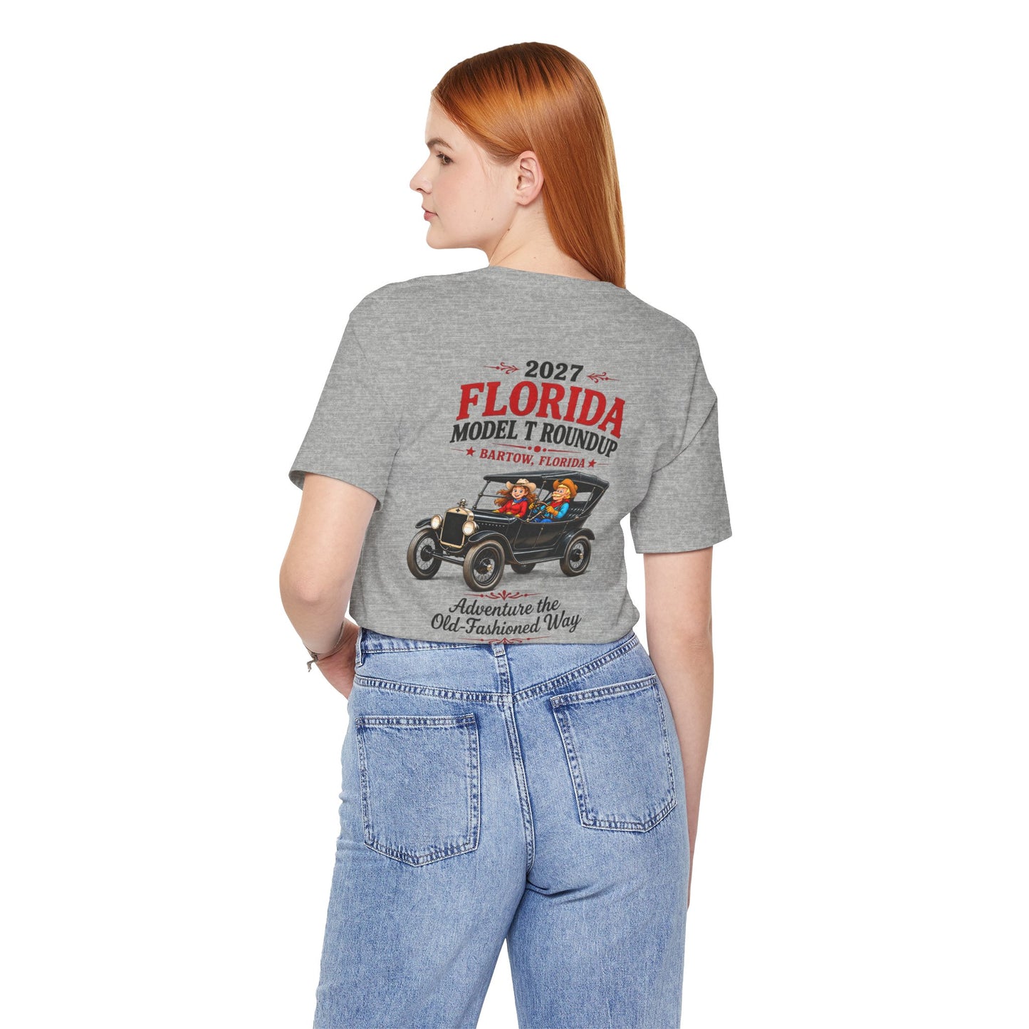 Florida Model T Roundup 2027 Soft-Style T-Shirt - Front and Back Graphics