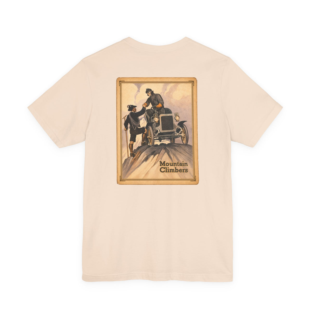 REO Lansing Michigan Mountain Climbers Tee — Unisex Soft Short Sleeve Tee