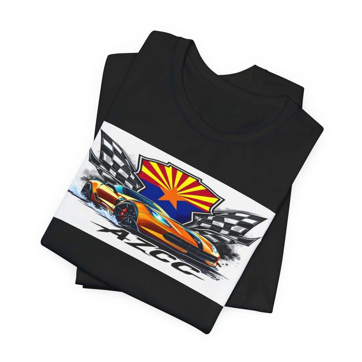 AZCC Racing Tee — Arizona Flag Sports Car Graphic T‑Shirt