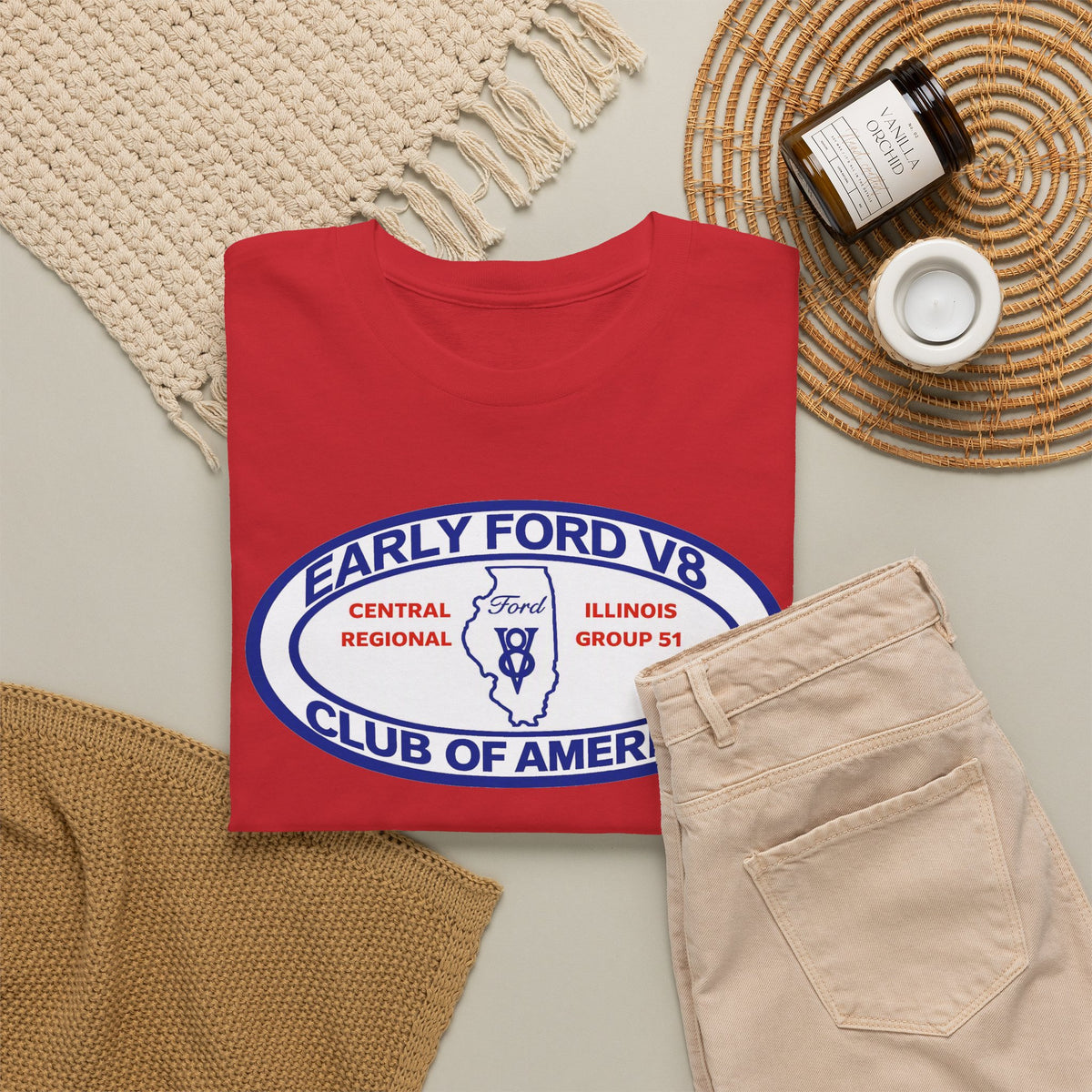 Early Ford V8 Club of America Unisex Heavy Cotton Tee