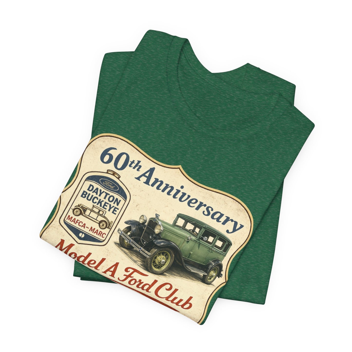 Dayton Buckeye Model A Ford Club 60th Anniversary Tee (SSG) - Vintage Classic Car Shirt