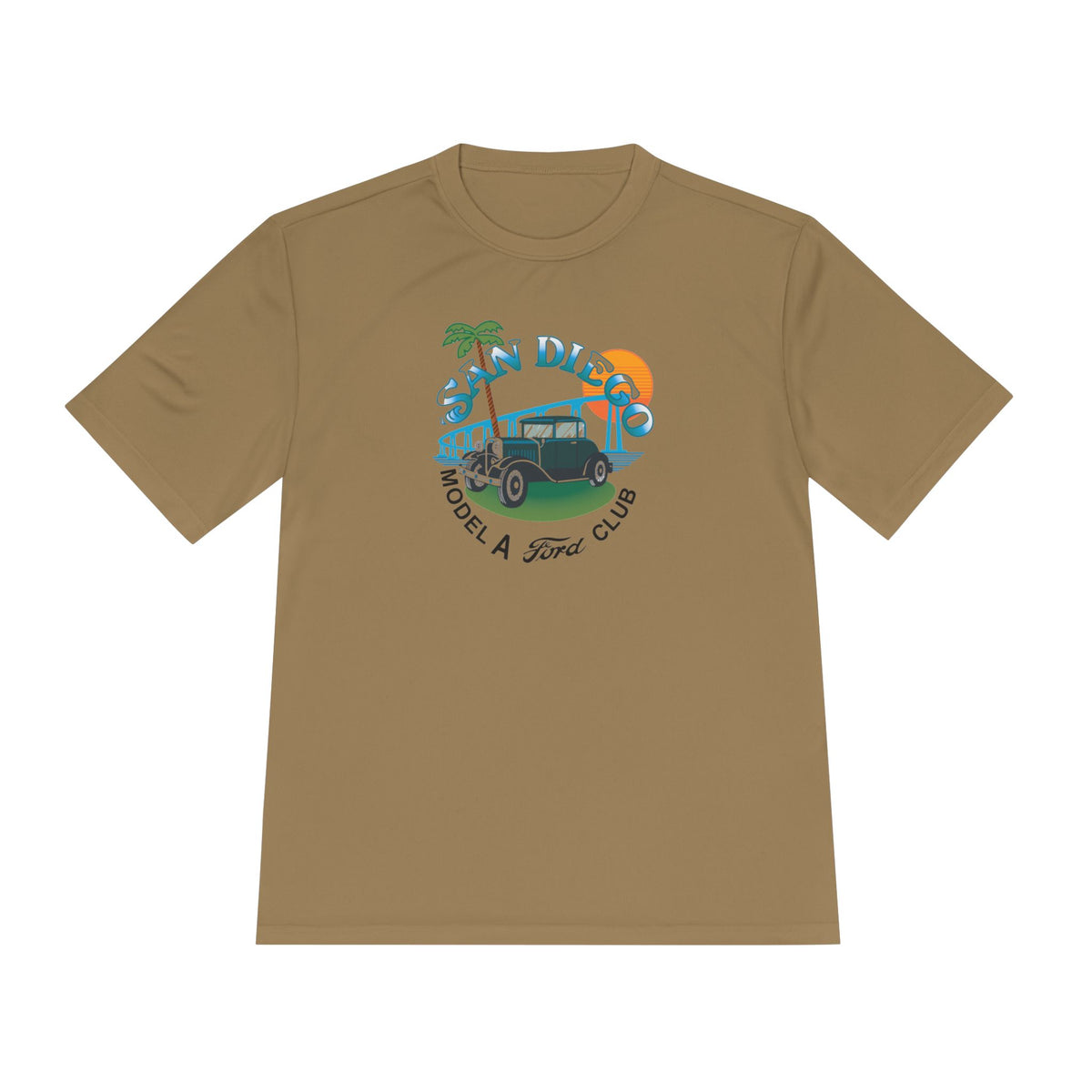 San Diego Model A Ford Club Tee — Moisture‑Wicking Shirt