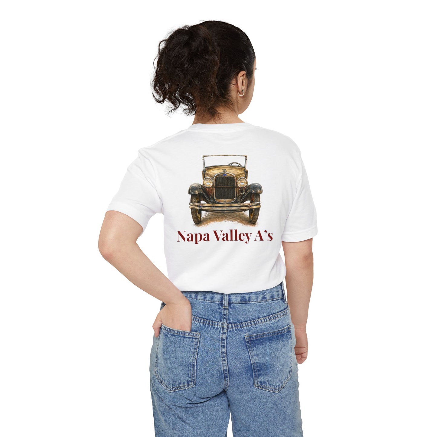 Napa Valley A's Pocket T-Shirt — Small Front Logo and Large Back Logo