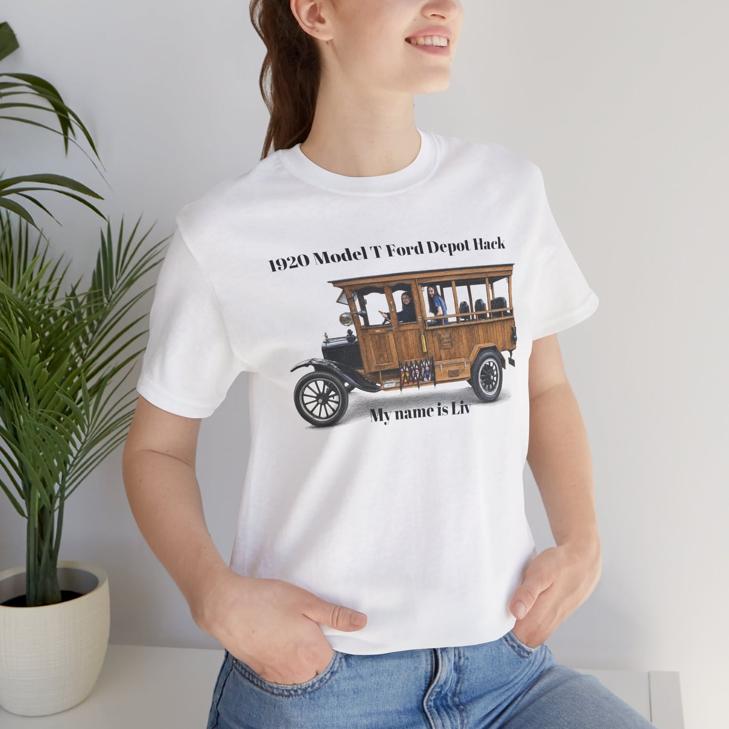 1920 Model T Ford Depot Hack T-Shirt — Unisex Jersey Short Sleeve Tee (DanS)