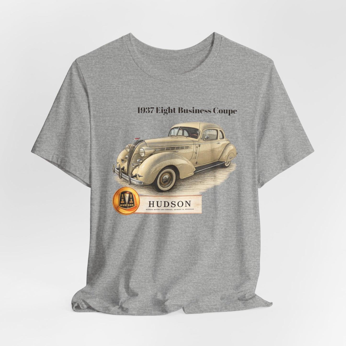1937 Hudson Eight Business Coupe Vintage Car T-Shirt (JG)