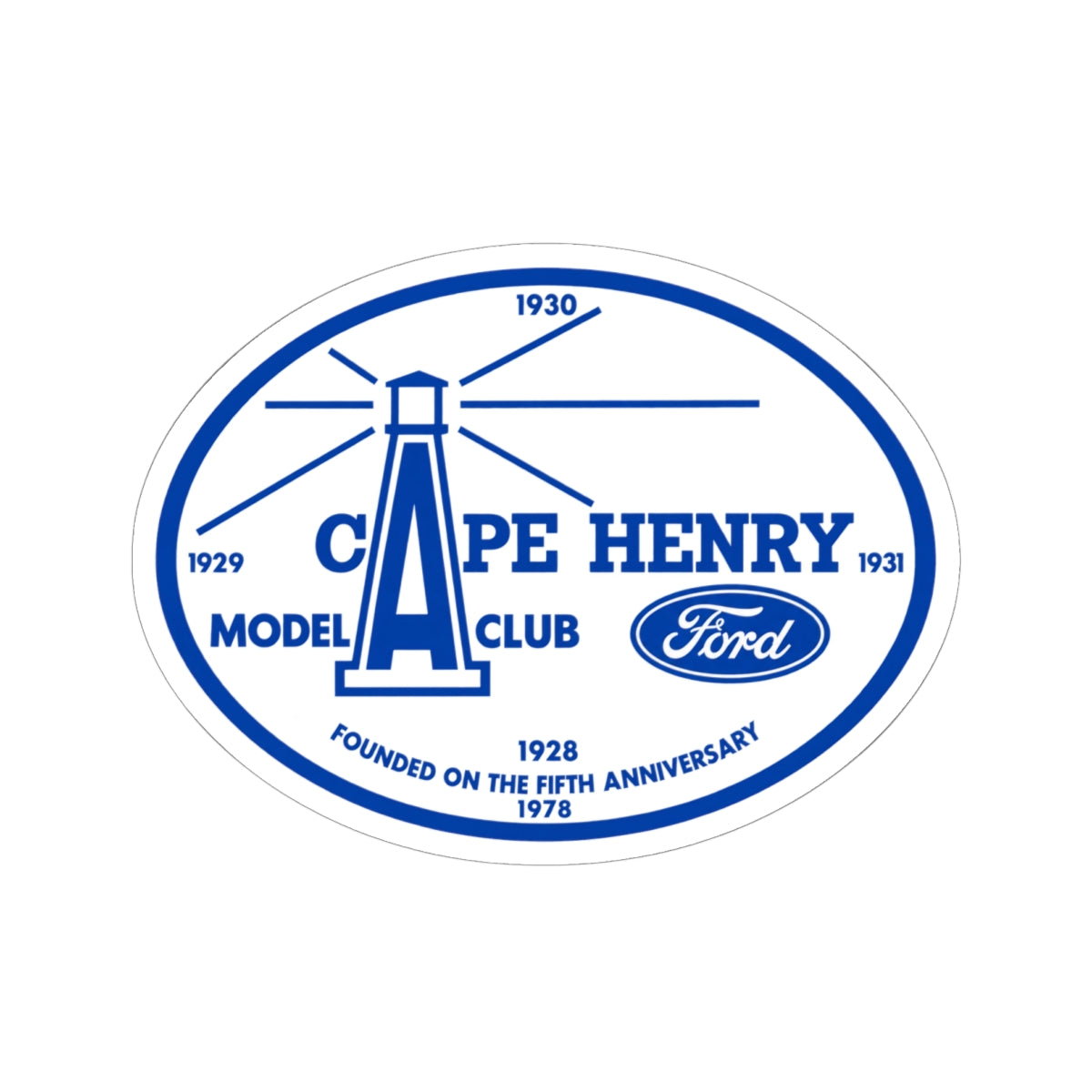 Cape Henry Model A Club Ford Oval Sticker
