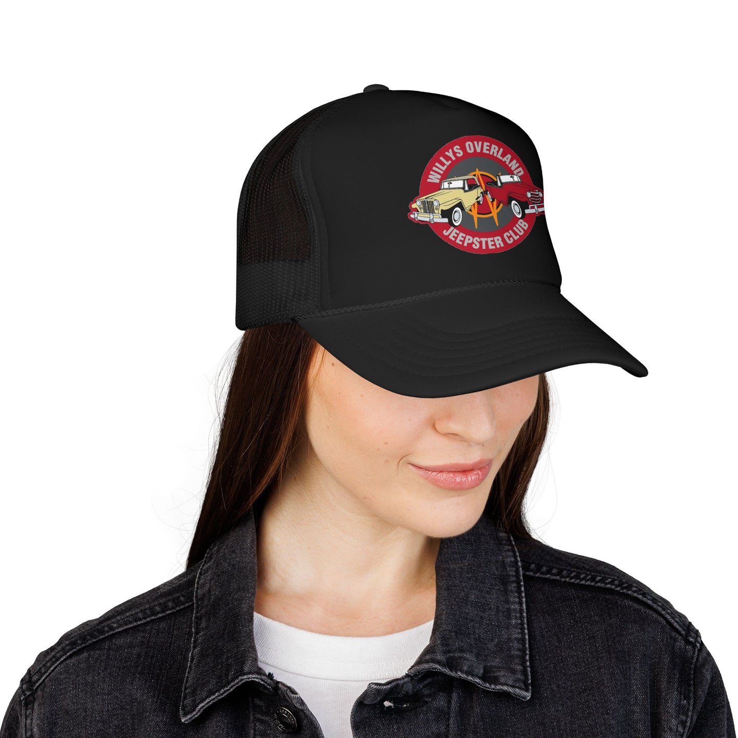 Willys Overland Jeepster Club Printed Trucker Hat