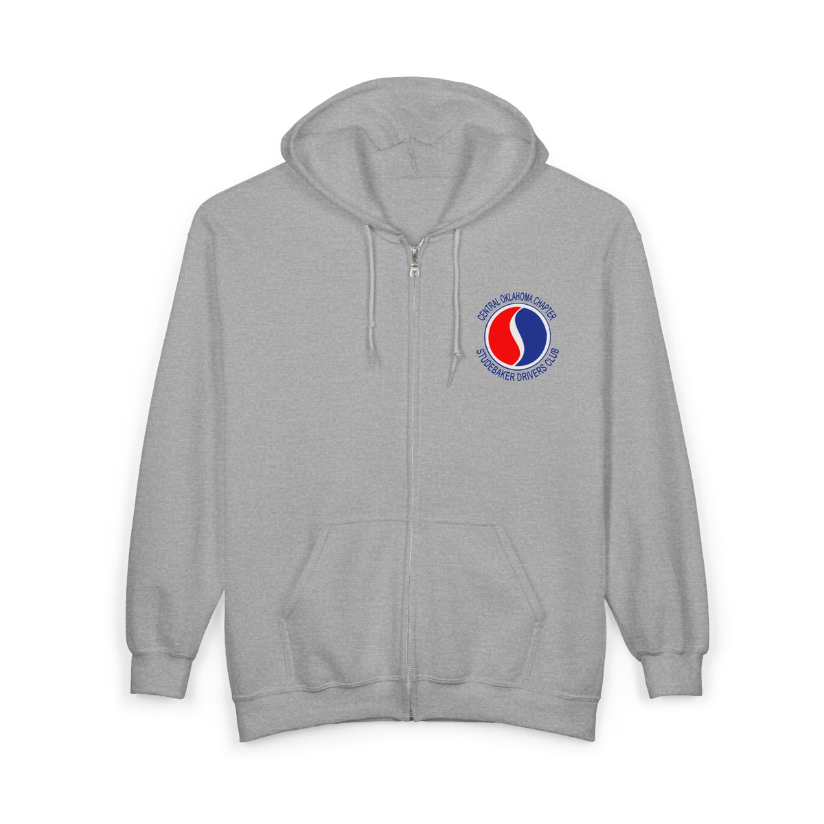 Central Oklahoma Chapter Studebaker Drivers Club Zip Hoodie — Front and Back Logos