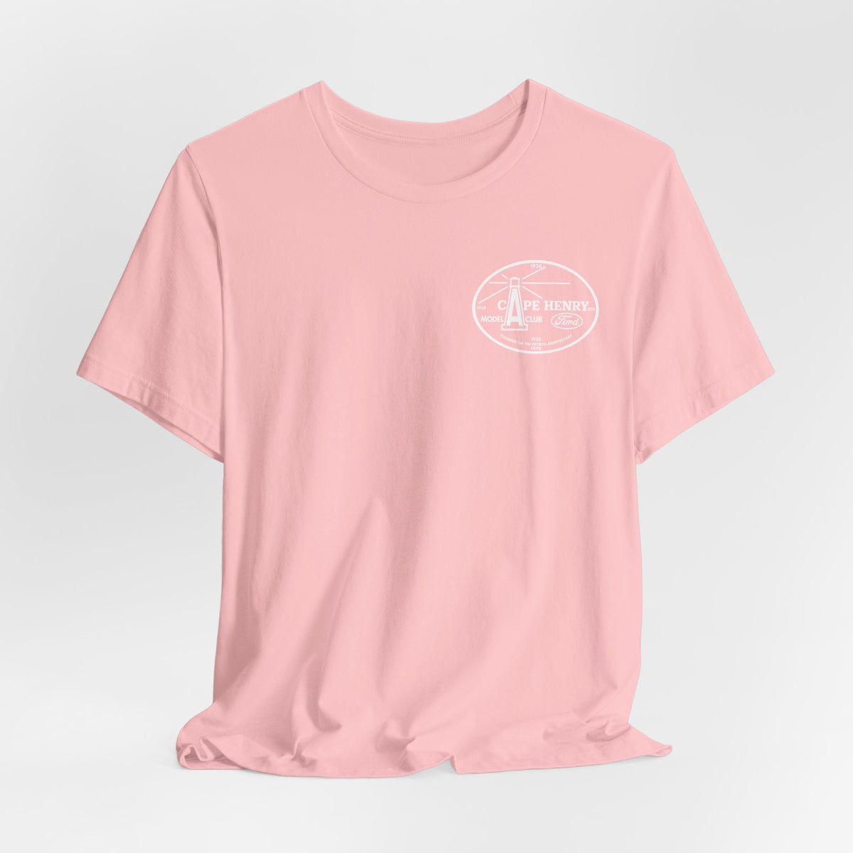 Cape Henry Model A Club Unisex Soft Short Sleeve Tee - Front and Back Logos