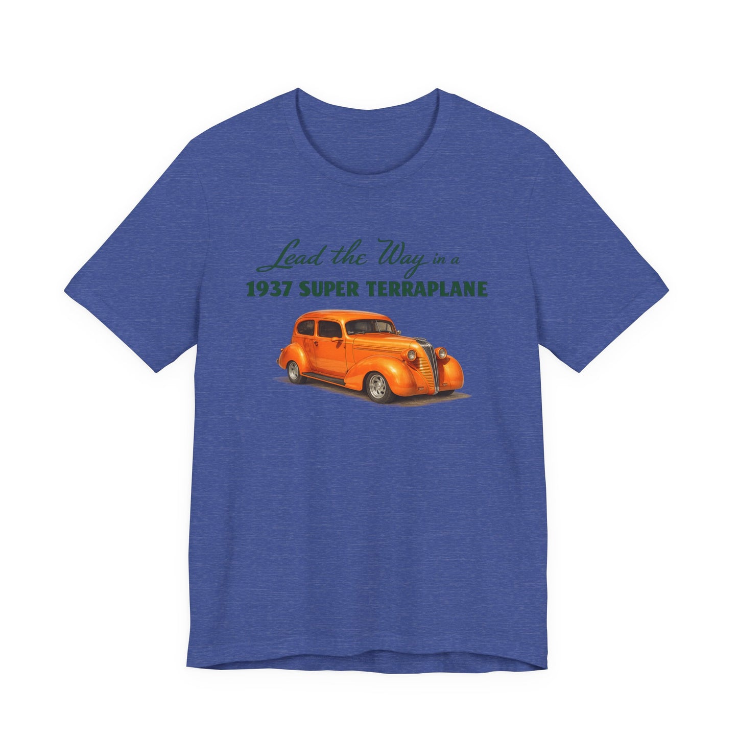 1937 Hudson Super Terraplane Vintage Car Tee – "Lead the Way" Classic Auto Unisex Jersey Short Sleeve T‑Shirt