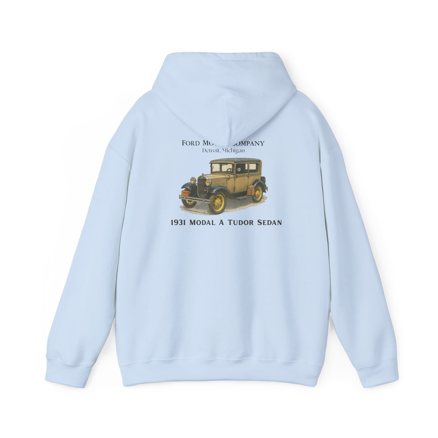 1931 Model A Ford Tudor Sedan Hoodie — Classic Car Retro Auto Pullover