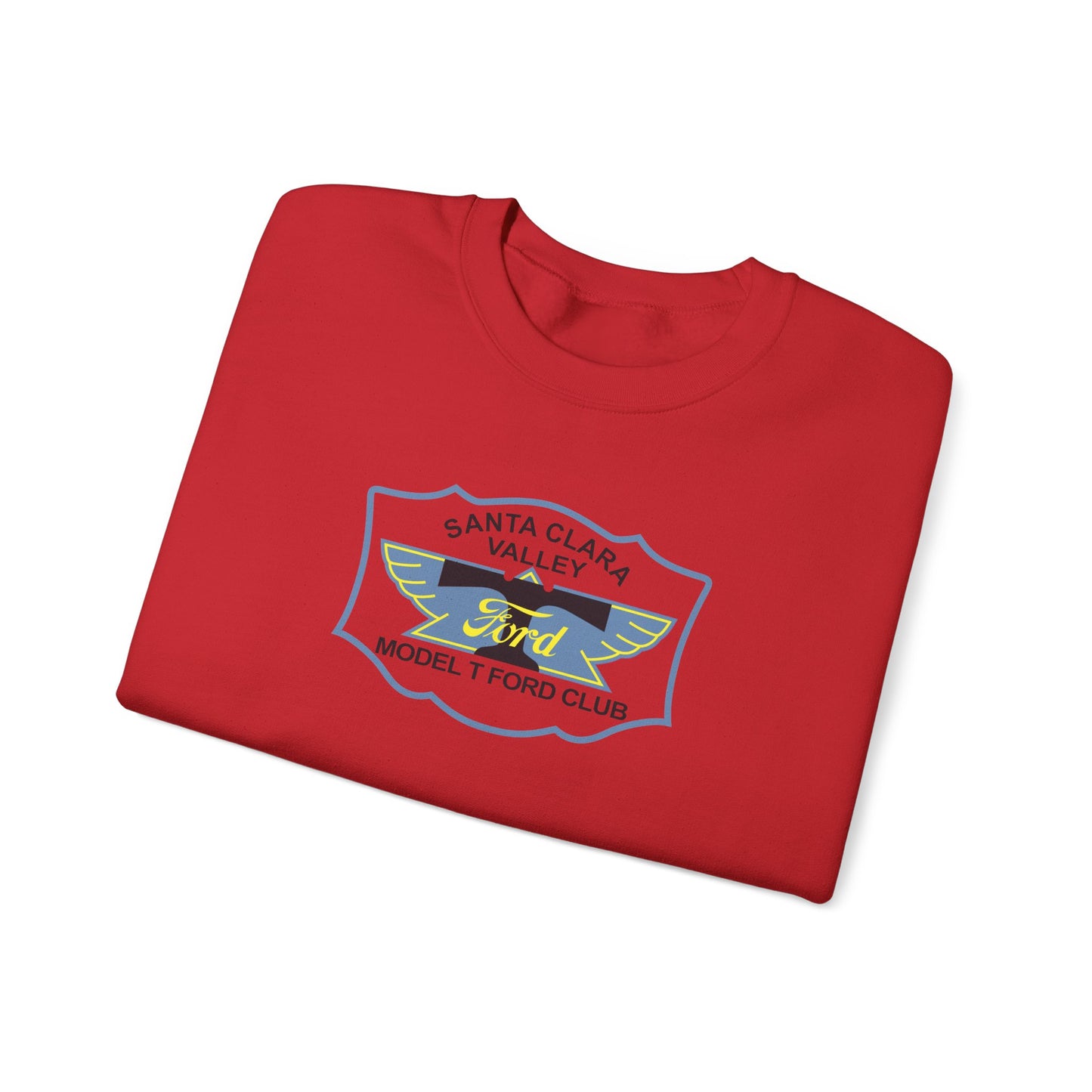 Santa Clara Valley Model T Ford Club (front and back print) Unisex Heavy Blend™ Crewneck Sweatshirt