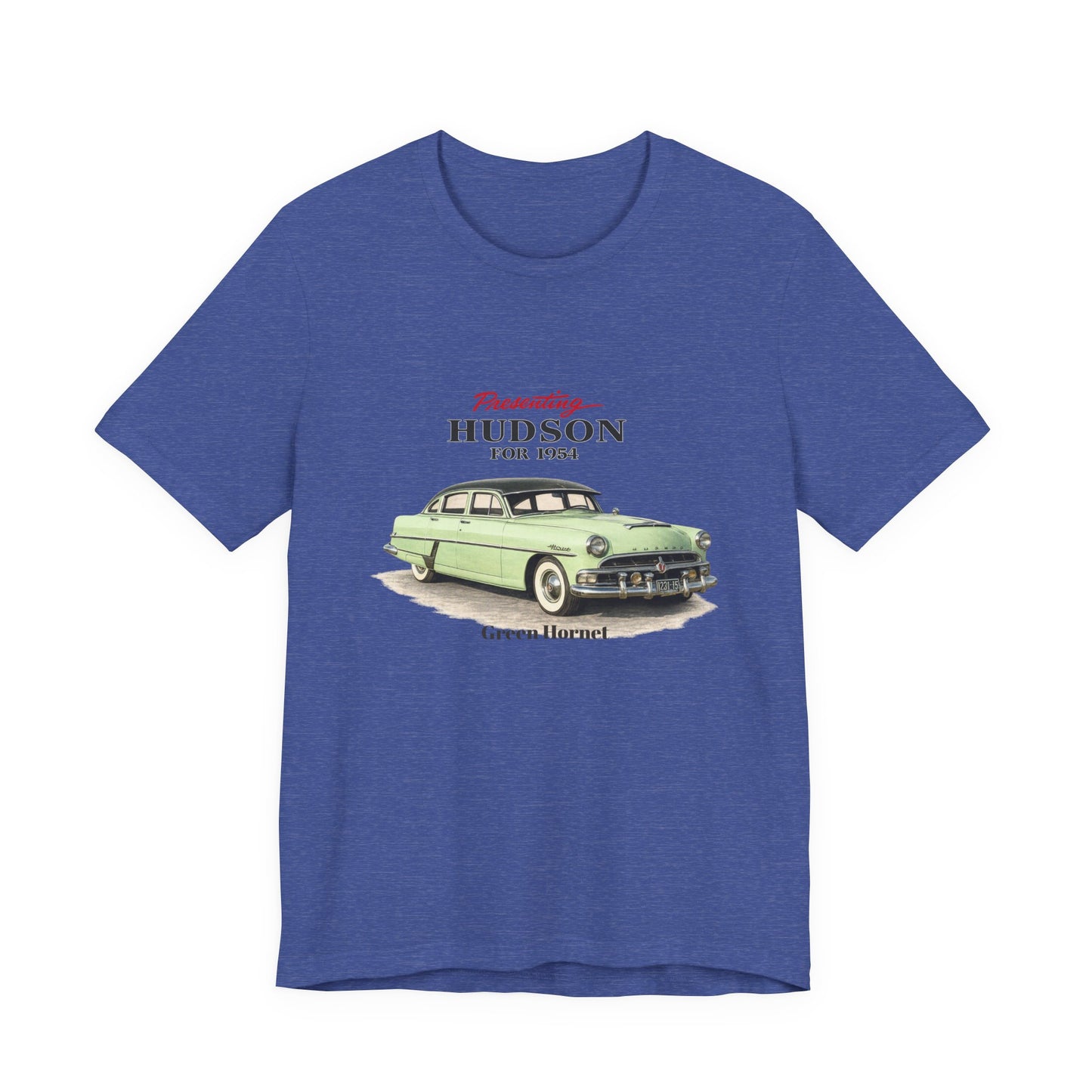 1954 Hudson Hornet Vintage Car Tee — Green Classic Automobile Graphic T-Shirt (RonR)