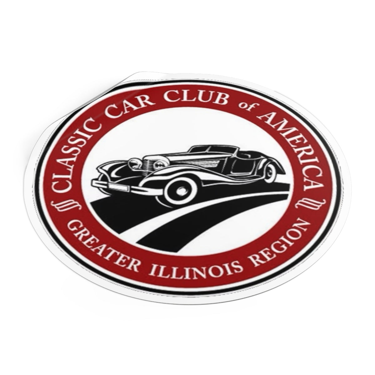 Classic Car Club of America Greater Illinois Region Round Vinyl Sticker
