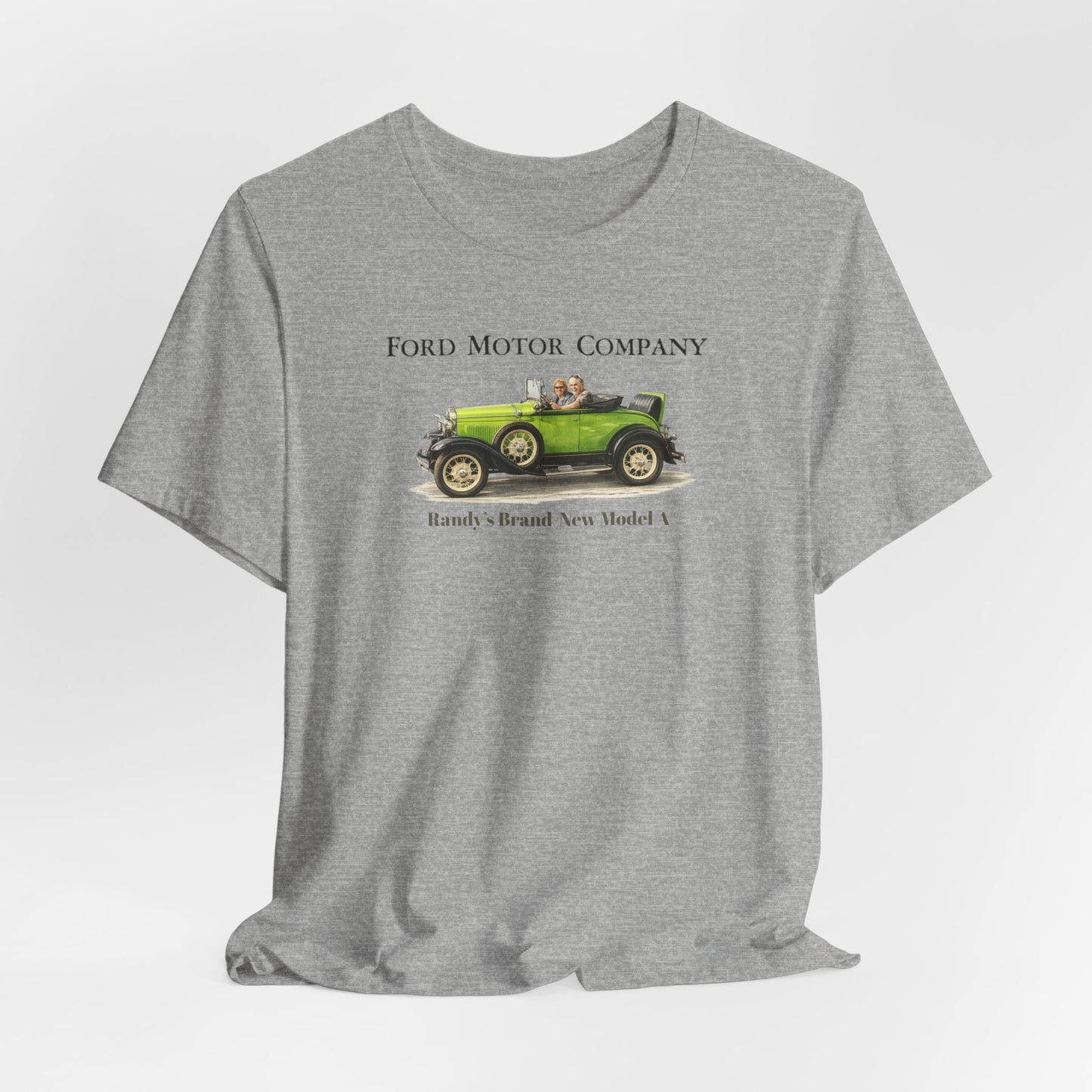Randy's Brand-New Model A Tee — Classic Antique Car Graphic Shirt