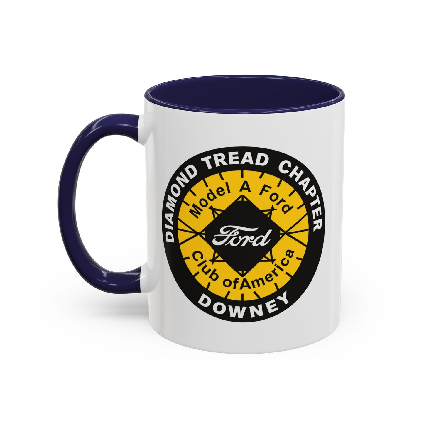 Diamond Tread Chapter Downey Ford Coffee Mug — Model A Ford Club Accent Mug (11/15oz)