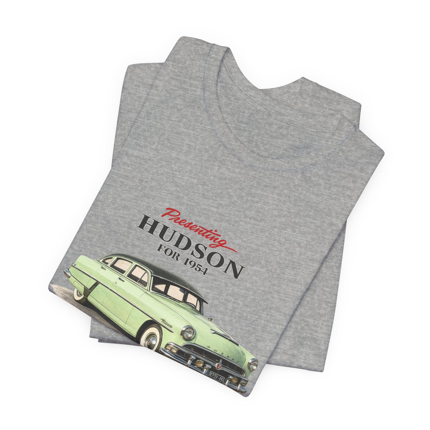 1954 Hudson Hornet Vintage Car Tee — Green Classic Automobile Graphic T-Shirt (RonR)