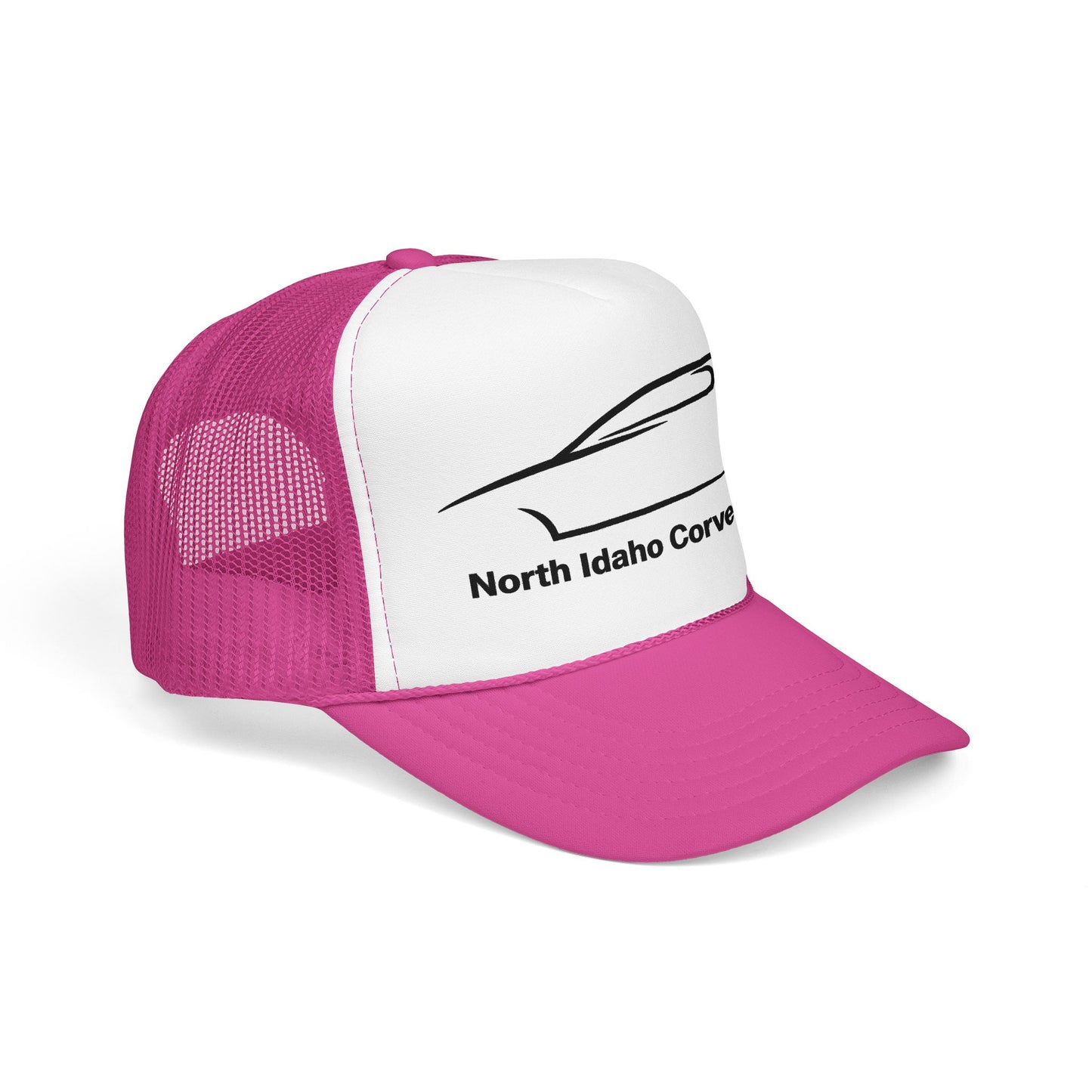 North Idaho Corvette Club Printed Trucker Hat – Classic Car Outline Foam Cap