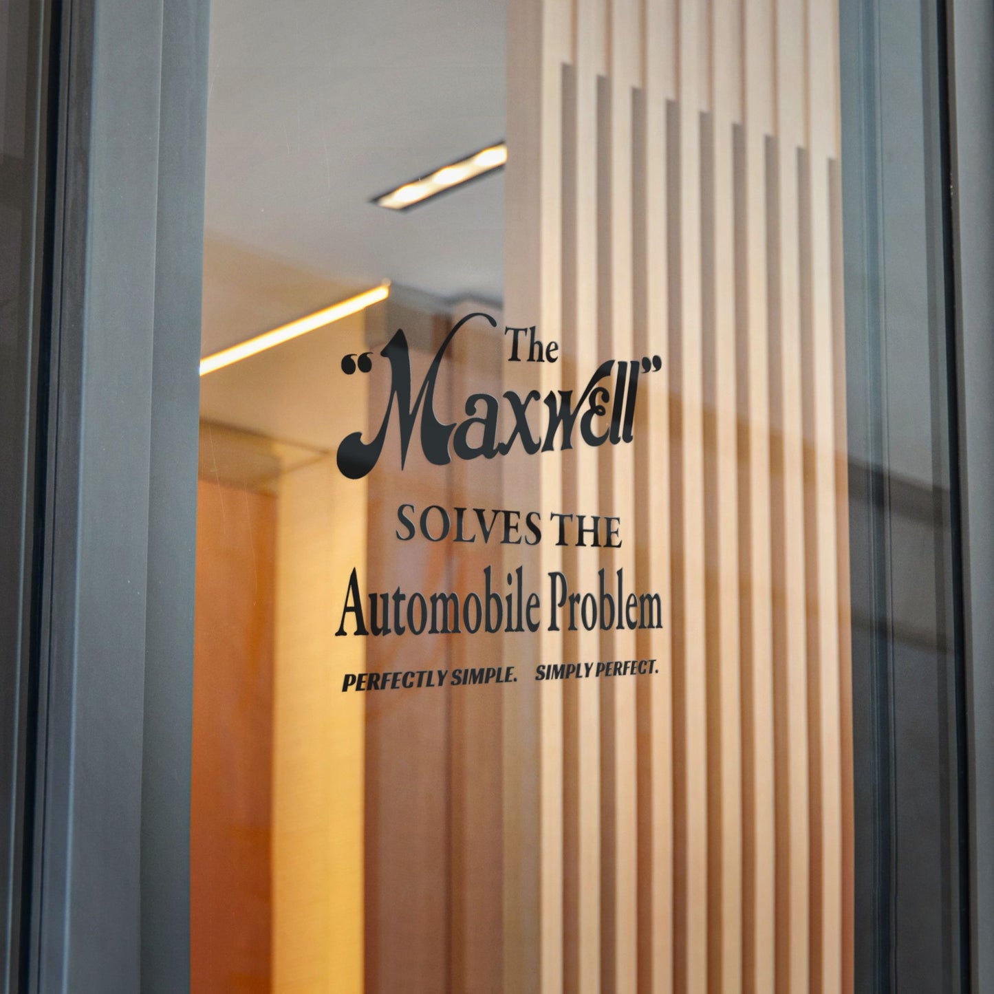 "The Maxwell" Solves the Automobile Problem — Die-Cut Sticker