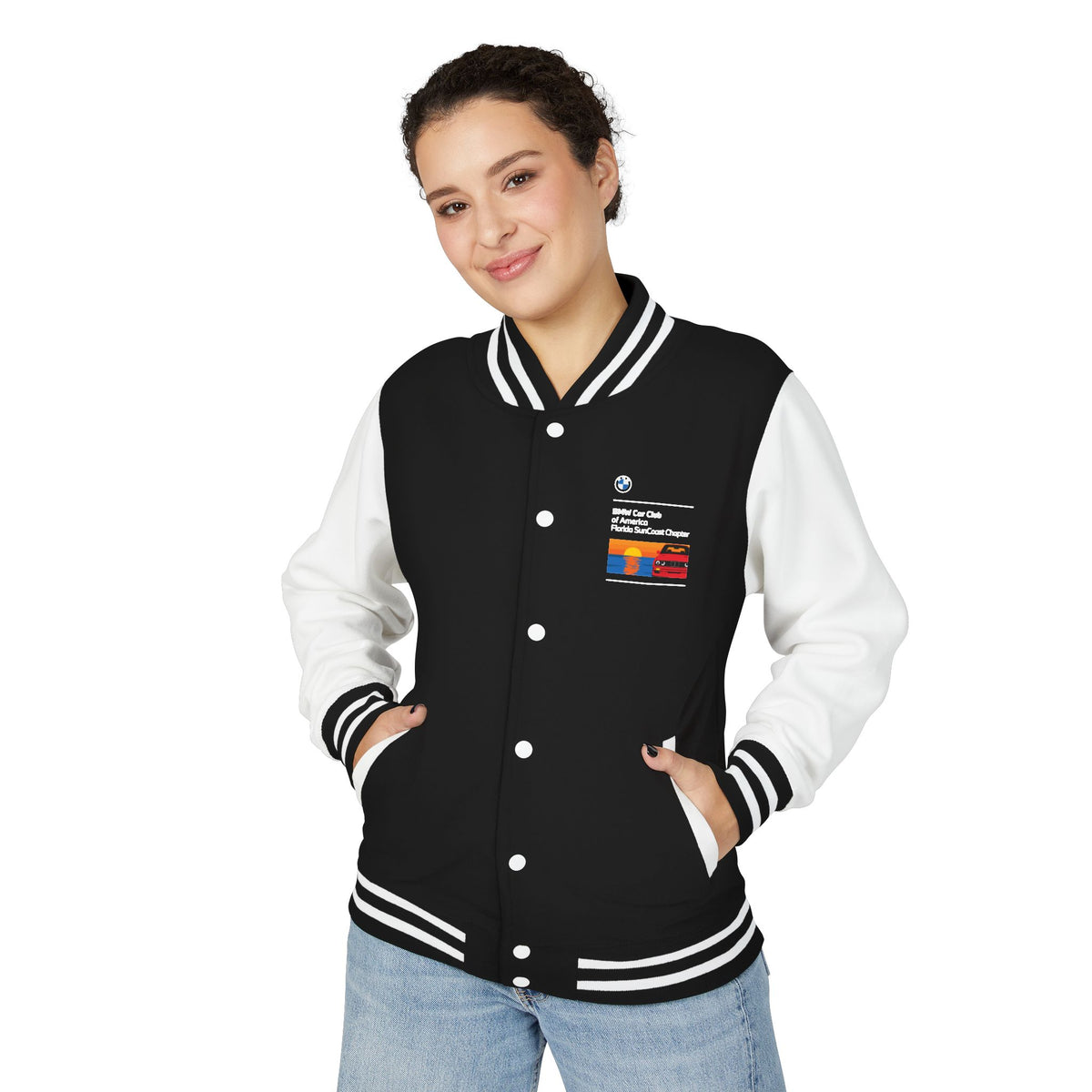 BMW Car Club of America Florida SunCoast Chapter Letterman Jacket - Front and Back Logos