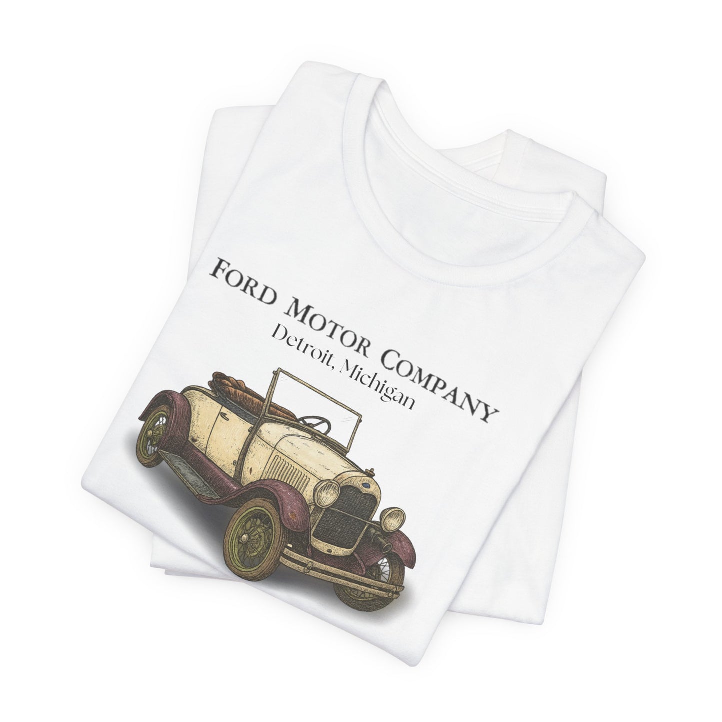 1929 Model A Ford Roadster T-Shirt – Gold Coast Logo on sleeve