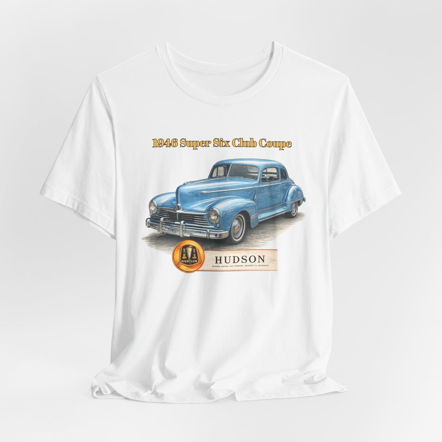 1946 Hudson Super Six Club Coupe T-Shirt – Classic Vintage Car Tee (DE)