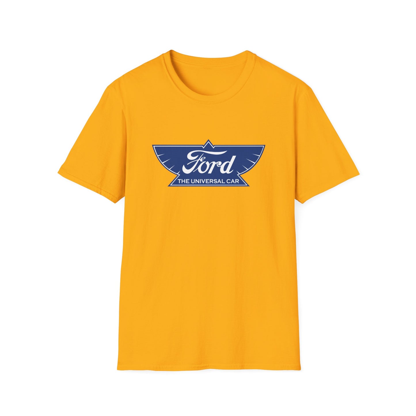 Ford Logo T‑Shirt — Vintage 'The Universal Car' Blue Emblem