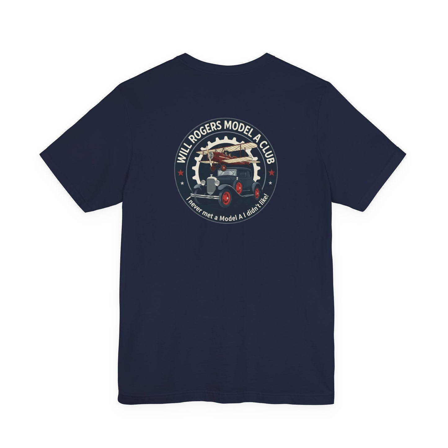 Will Rogers Model A Club – Vintage Car Graphic Tee (Front and Back Logos)