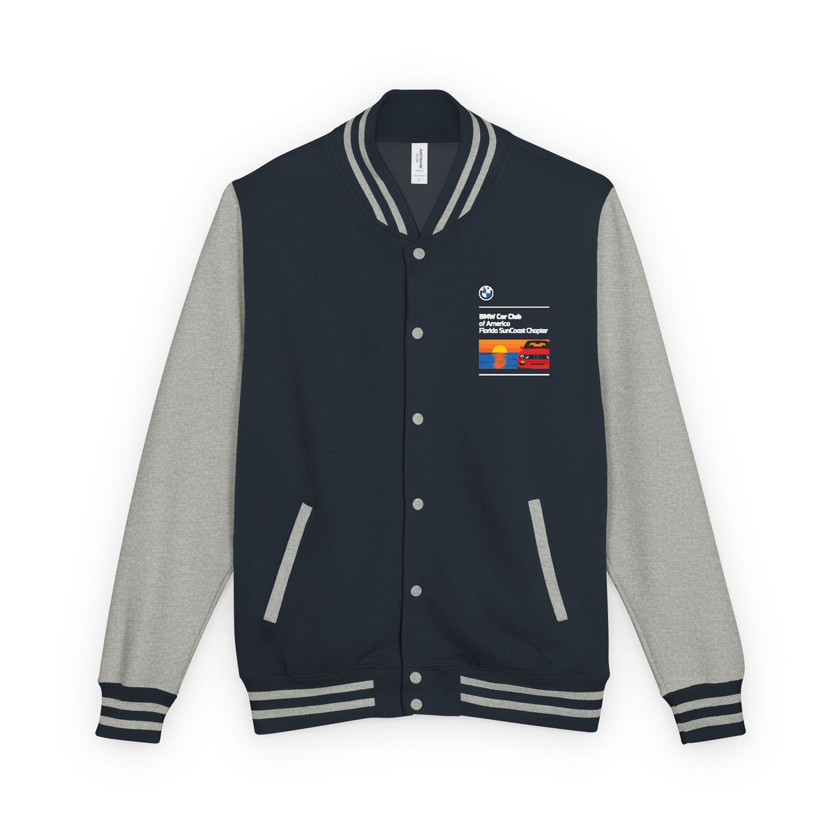 BMW Car Club of America Florida SunCoast Chapter Letterman Jacket - Front and Back Logos