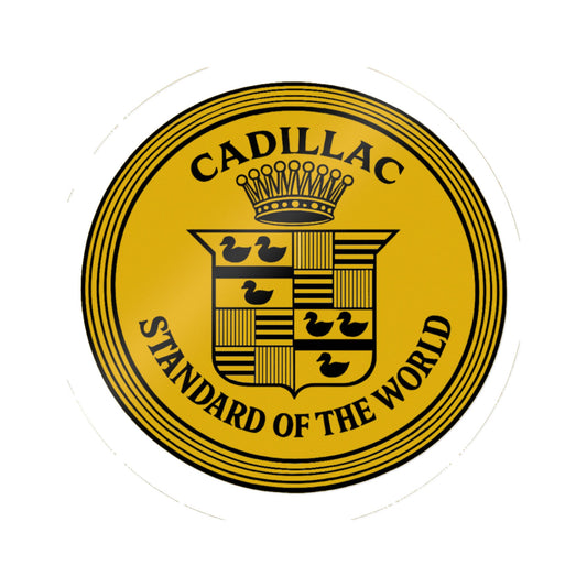 Cadillac 'Standard of the World' Die-Cut Sticker