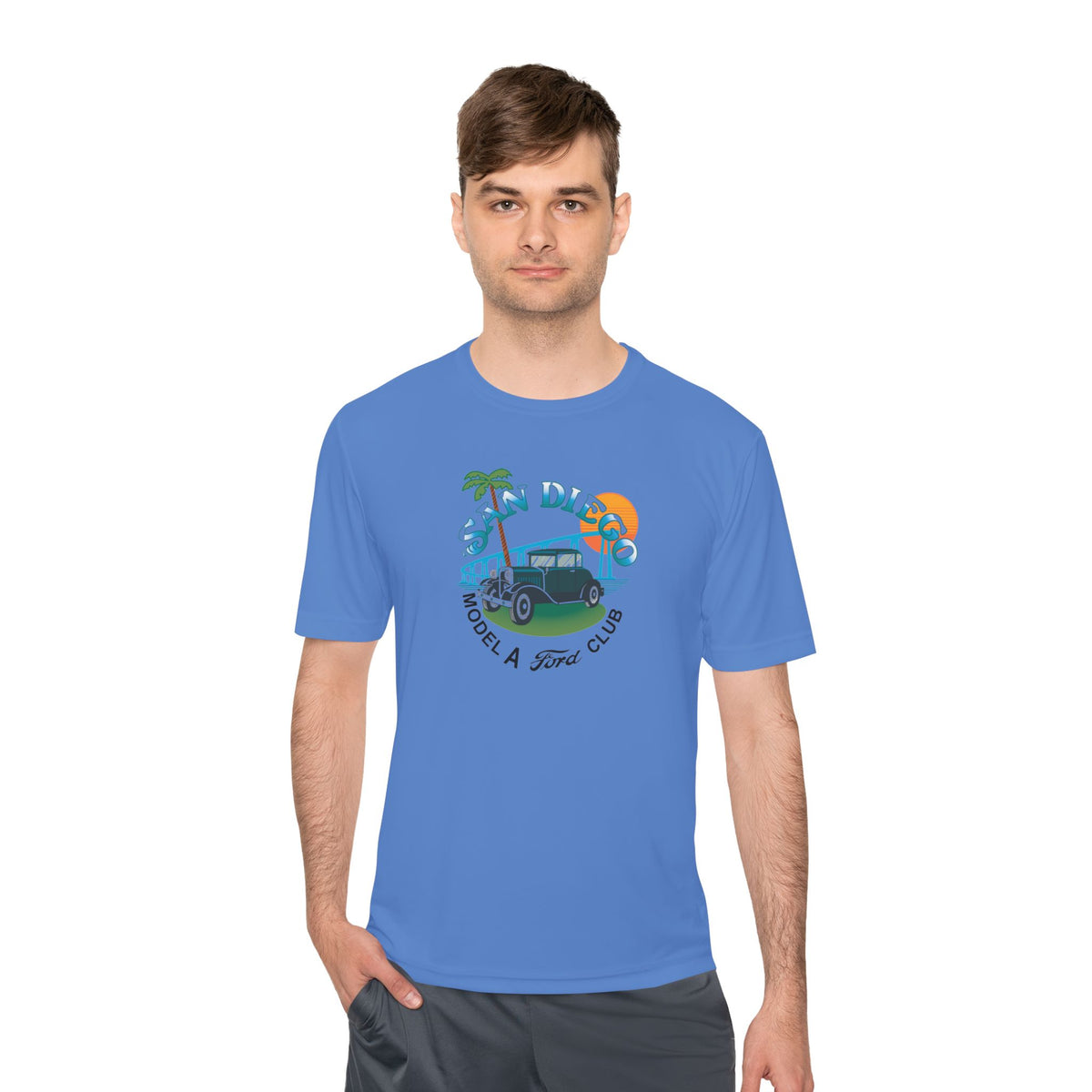 San Diego Model A Ford Club Tee — Moisture‑Wicking Shirt