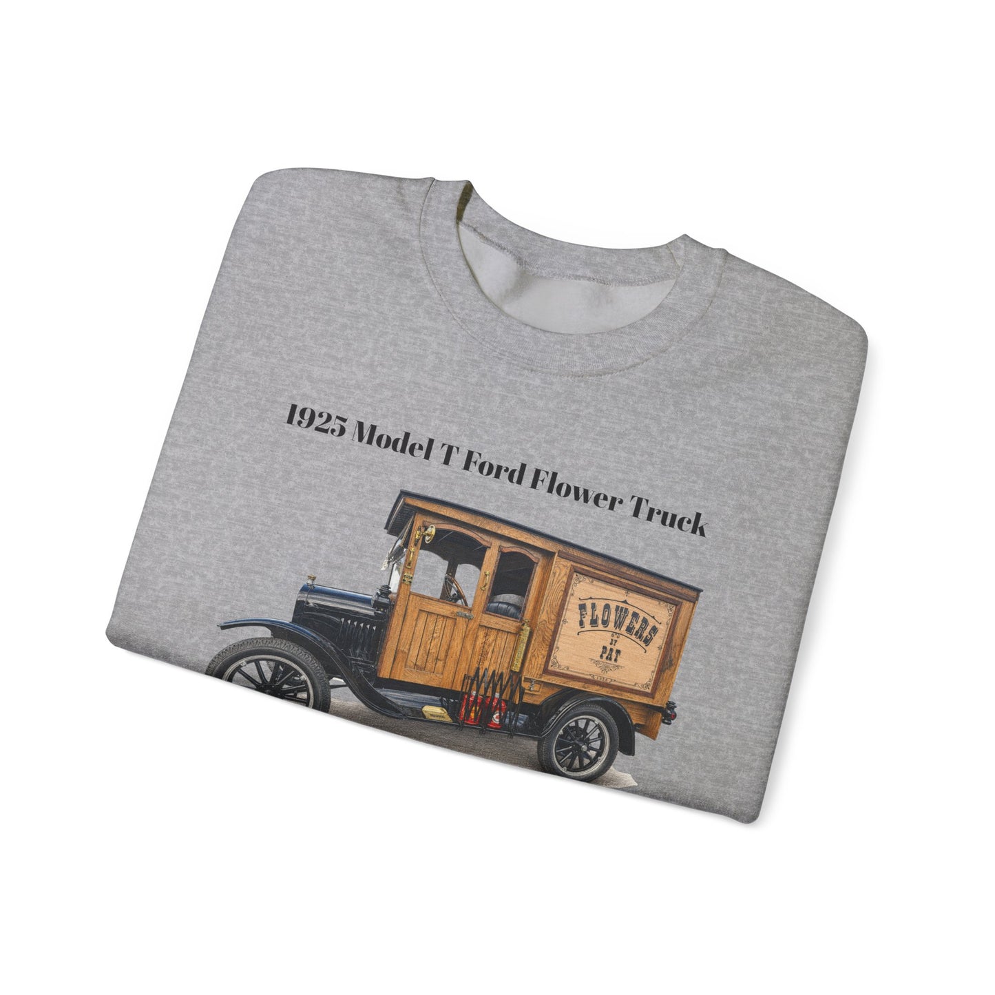 1925 Model T Ford Flower Delivery Truck Sweatshirt (DanS) - Unisex Heavy Blend™ Crewneck Sweatshirt