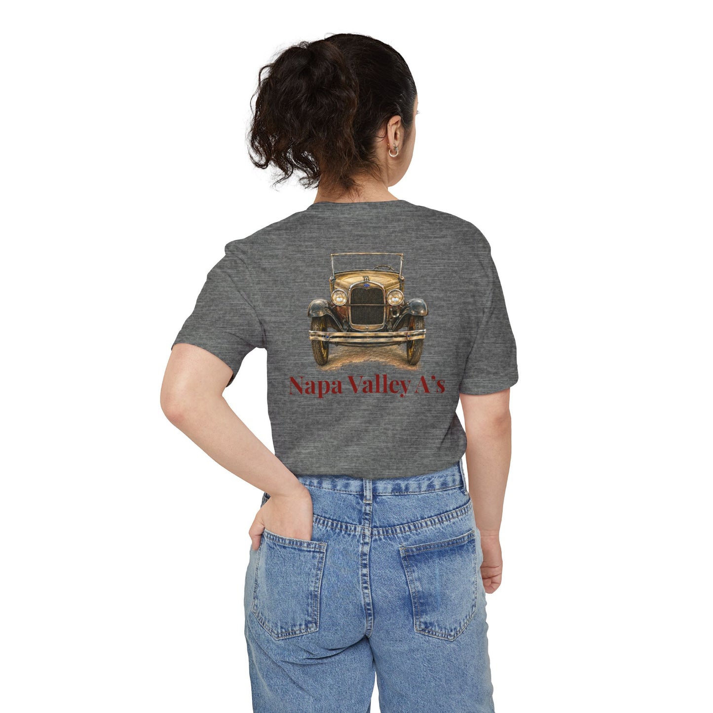 Napa Valley A's Pocket T-Shirt — Small Front Logo and Large Back Logo
