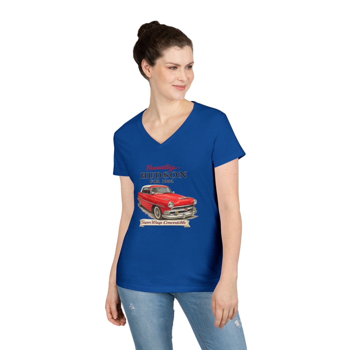 1954 Hudson Super Wasp Women's V-Neck Tee